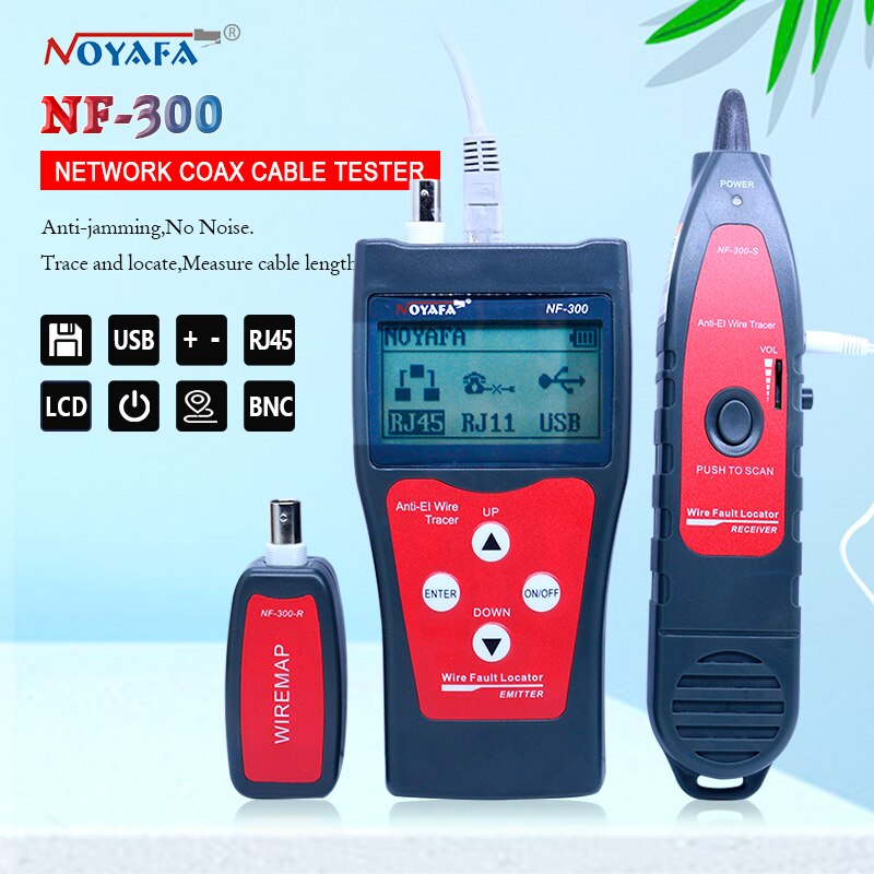 NOFAYA NF-300 Lan tester RJ45 LCD cable tester Network monitoring wire tracker without noise interference NF_300