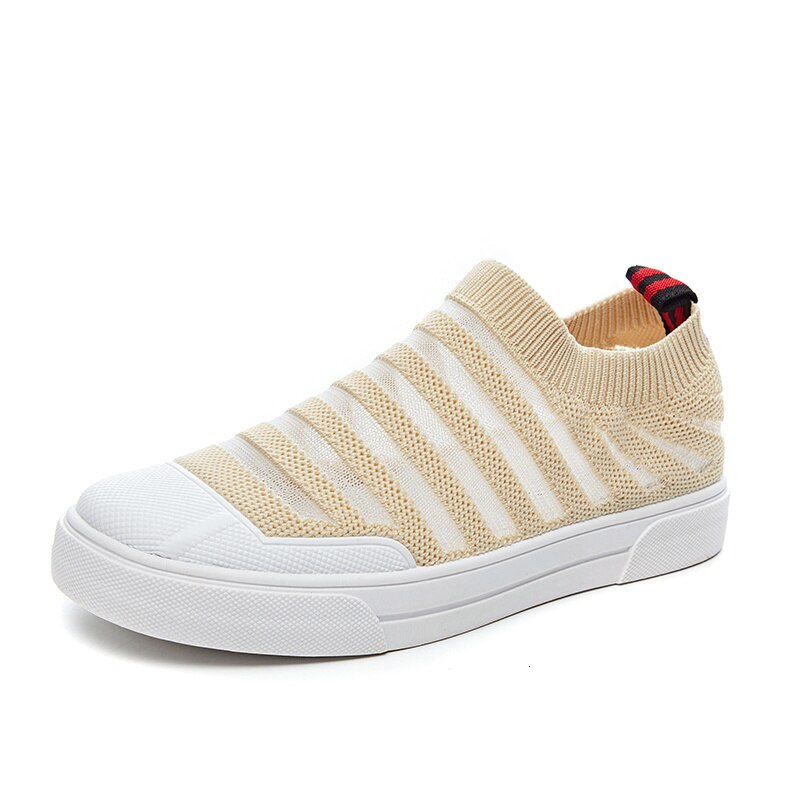 Skateboard Schuhe Frauen Weiß Super Licht Unterhose Auf Socke Turnschuhe Frühling Sommer Ich bin Freien Sportlich Sport Schuhe Fitnessstudio Trainer Wohnungen: Beige Schuhe Frau / 7