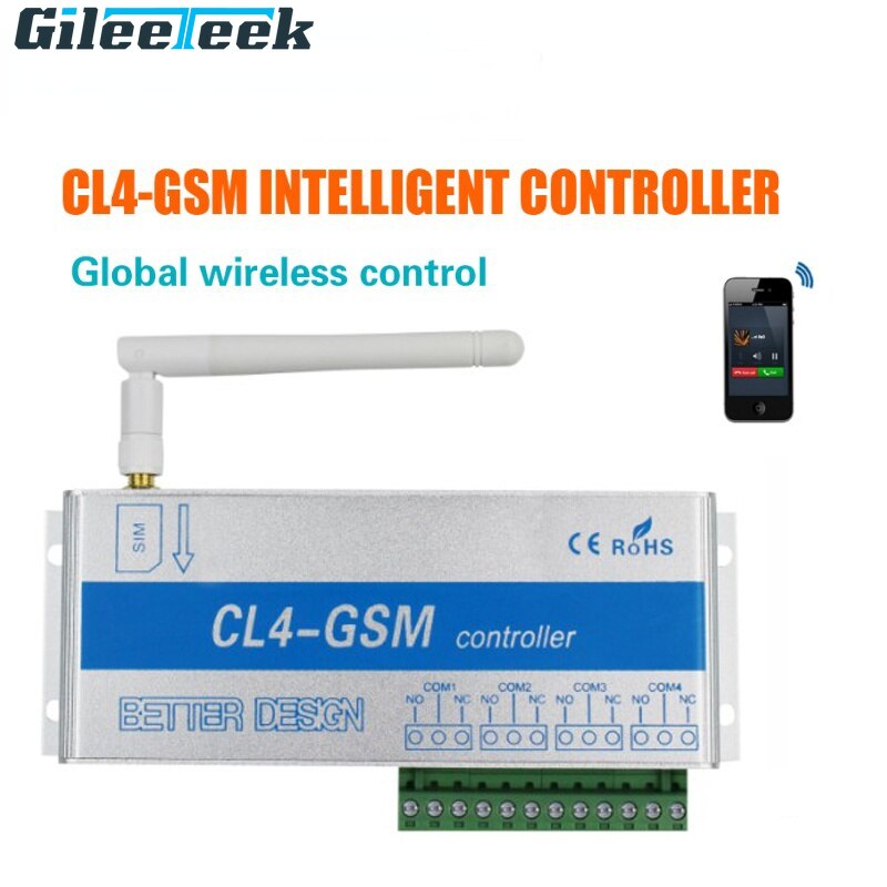 Contrôleur de SMS sans fil, commutateur GSM, 4 relais de sortie pour contrôler les appareils électriques domestiques, CL4-GSM