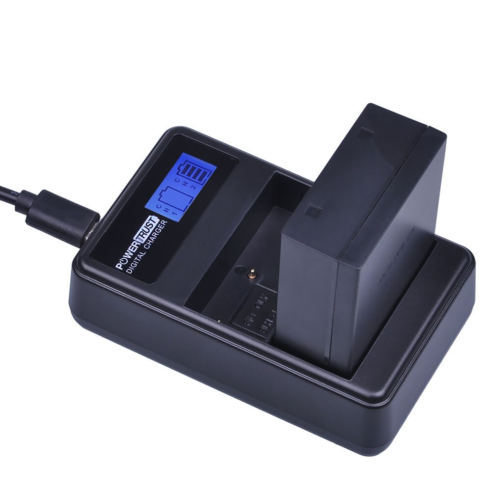 PowerTrust 2 pièces BLH-1 BLH1 BLH 1 batterie de remplacement et LCD USB double chargeur pour appareil photo Olympus E-M1 Mark II