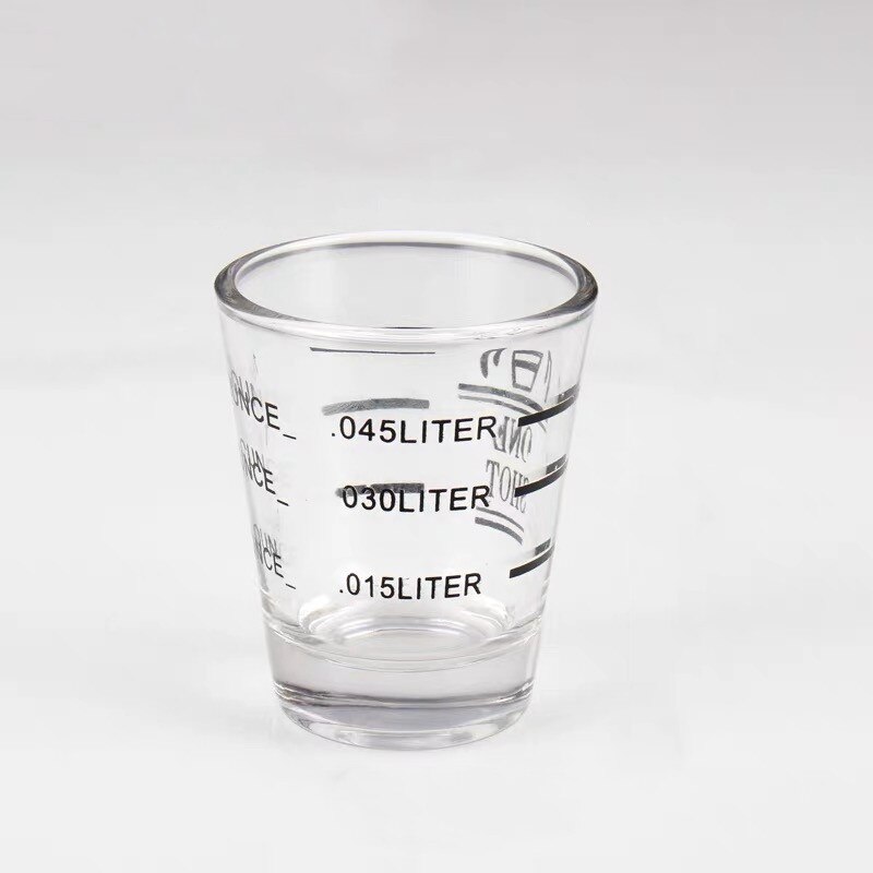 Taza pequeña de café Espresso resistente al calor, vaso medidor de vidrio grueso con calibración, herramientas para hornear, 30/60ml, 1 ud.: 60ml