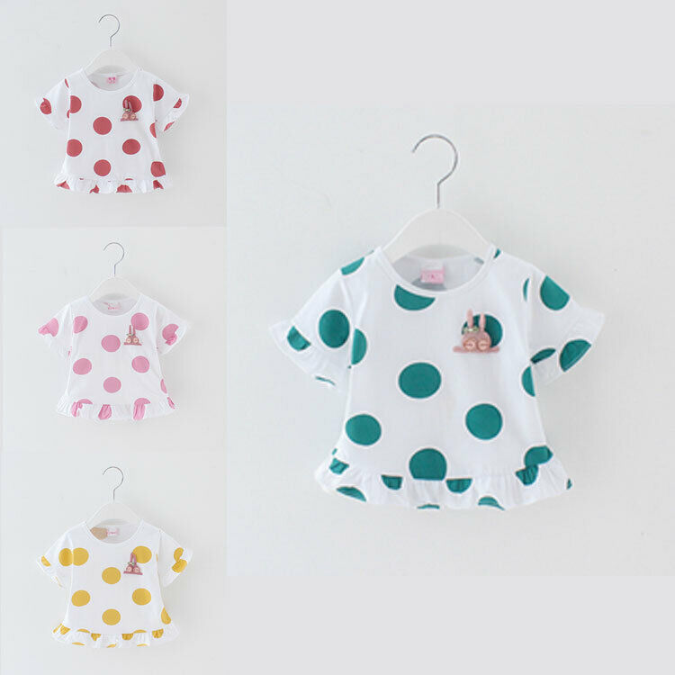 ONS Pasgeboren Baby Meisje Kleding Polka Dot T-shirt Katoen Ruche Zomer Outfits Kleding Tops 0-3Y