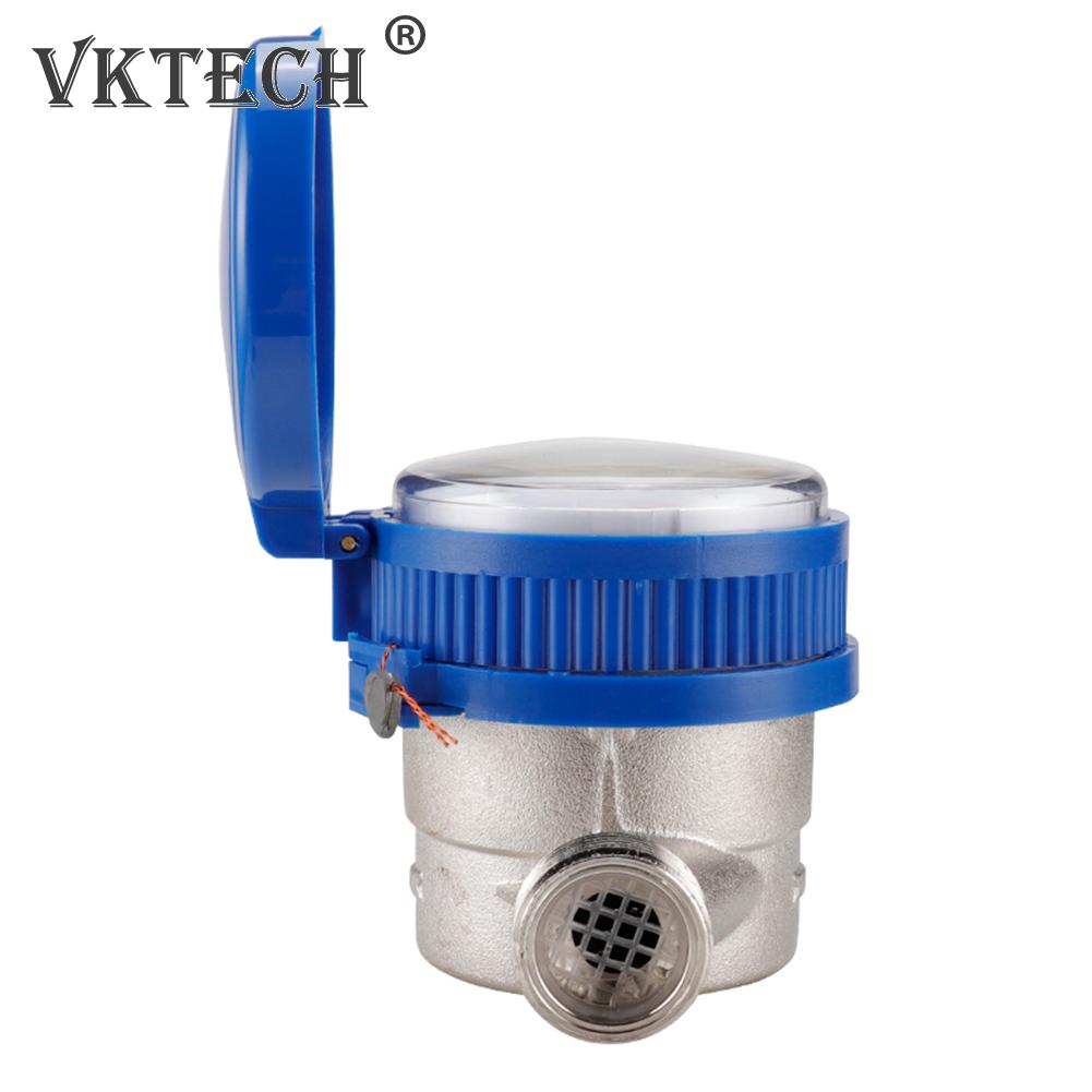 Practical Water Meter Mechanical Rotary Wing Digital Display Combination Pointer Cold Water Meter Home Measuring Tools