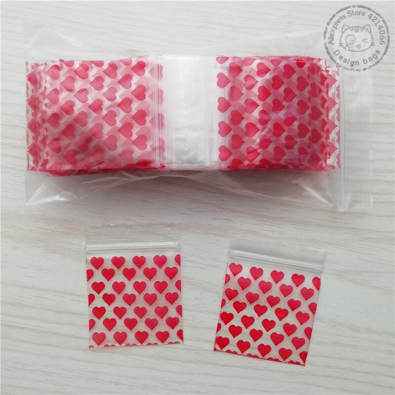 175175 Liefde Hart Mini Ziplock Zak 1.75 &quot;X 1.75&quot; Baggies Ritssluiting Zip Seal Zak 50 100 Stuks m020