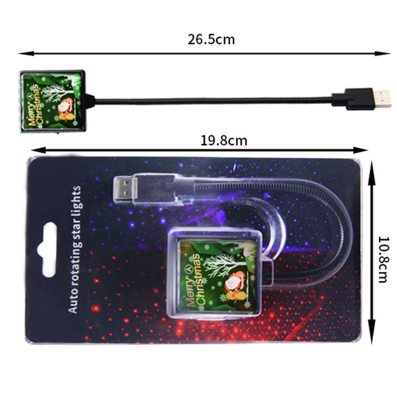 Port USB lampe de Projection de noël intérieur en voiture projecteur lumière fenêtre théâtre projecteur noël décor à la maison de noël