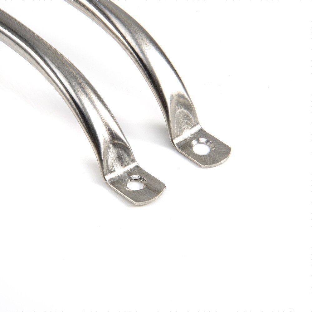 Tiradores de puerta de acero inoxidable para armario, pomos plateados para cajón de cocina, 63mm, 79mm, 104mm, 125mm, estilo antiguo, 2 uds.