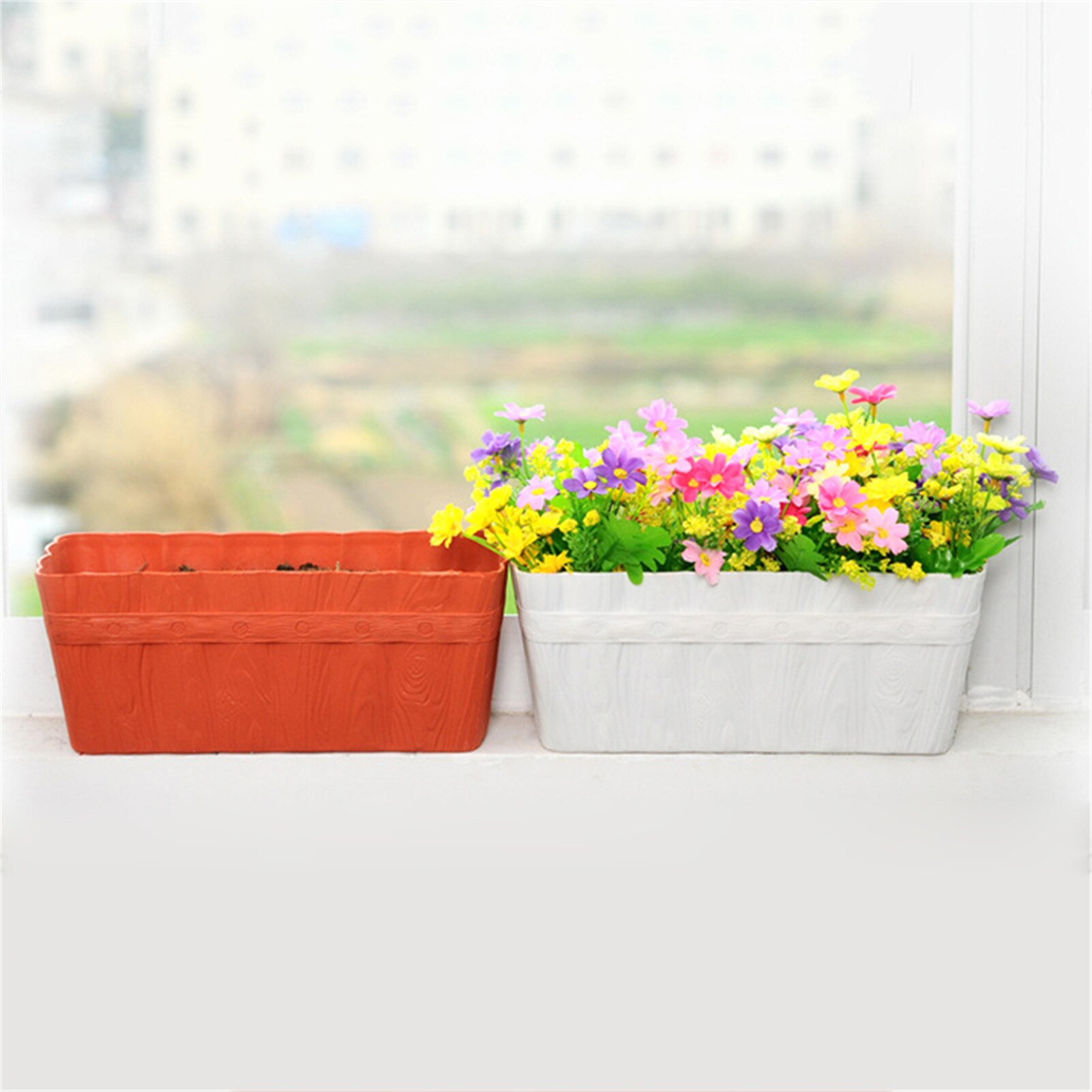 European Style Plant Pots Rectangular Succulent Plant Pot Indoor Plant Pot Succulent Planter Vegetable Growing Container