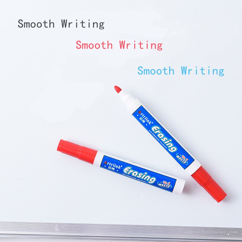 10Pcs Whiteboard Pen Uitwisbare Marker Marker Kantoor Onderwijs Reclame Niet Laat Marks Grote Kop Pen Waterbasis Tekening pen