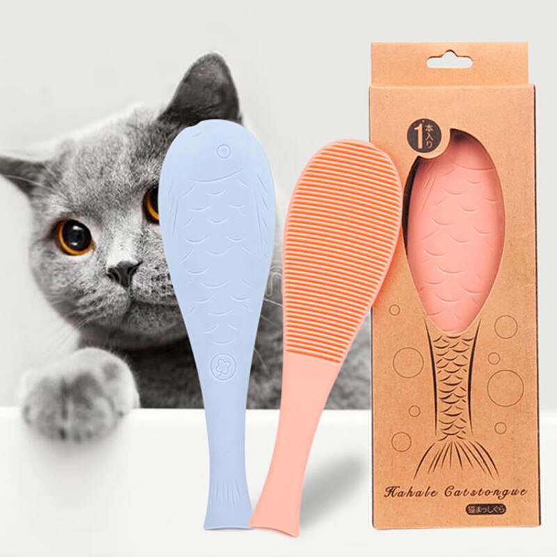 Cute Fish Shape Pet Dog Cat Hair Comb Grooming Brush Kitten Tongue Comb Massage Puppy Simulation Licking Comb