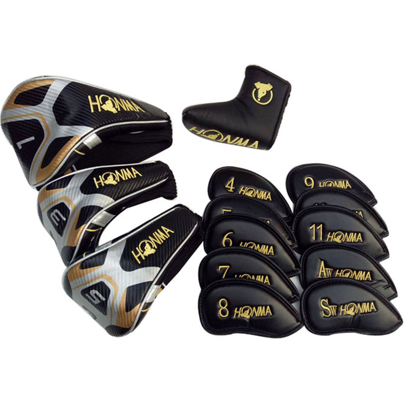 Golfklubbor head cover honma beres full set golf headcover förare trä strykjärn putter club headcover gratis leverans