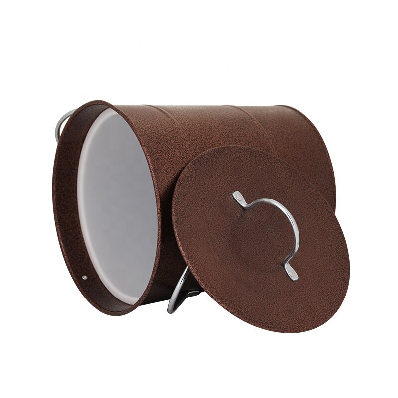 Premium roestvrij staal verf 3.3L grote ijs emmers met cover