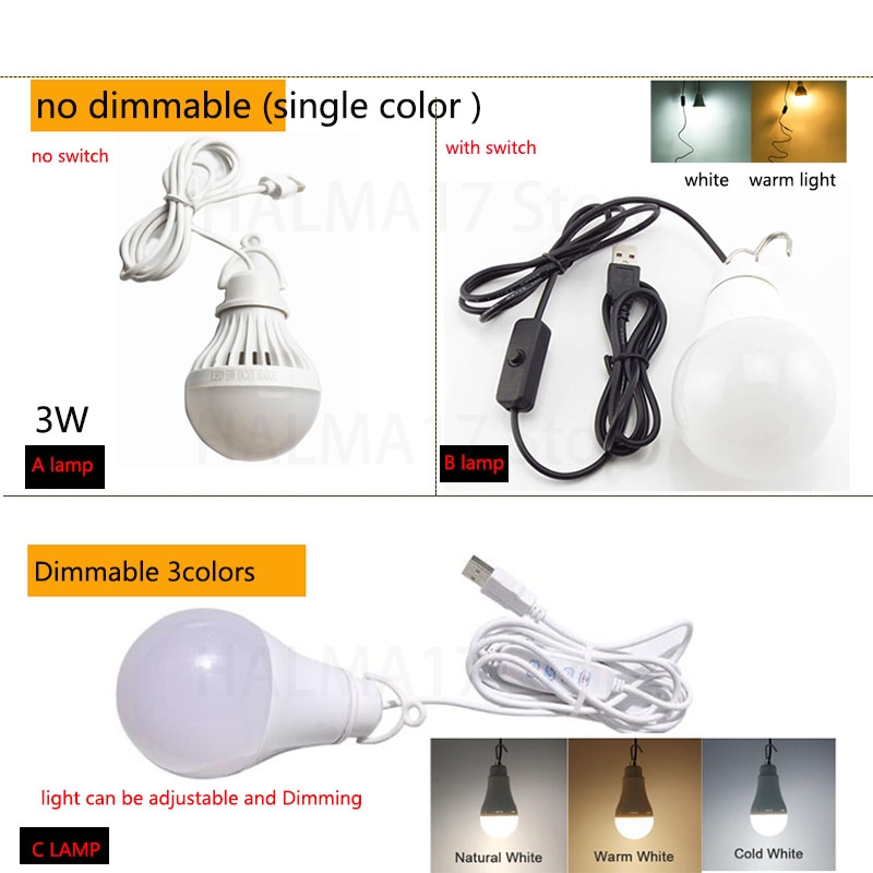 5V 3W 10W USB LED Lampe Lichter Lesen Nacht Lampen wand hängen Dimmen einstellbar für Camping hause Glühbirnen licht Ball J17
