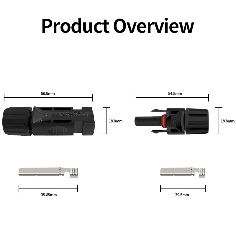 10 Pairs Connector with 1pair Spanner connected Solar Panel Connectors Male & Female IP67 TUV 1000Vdc UL 600Vdc