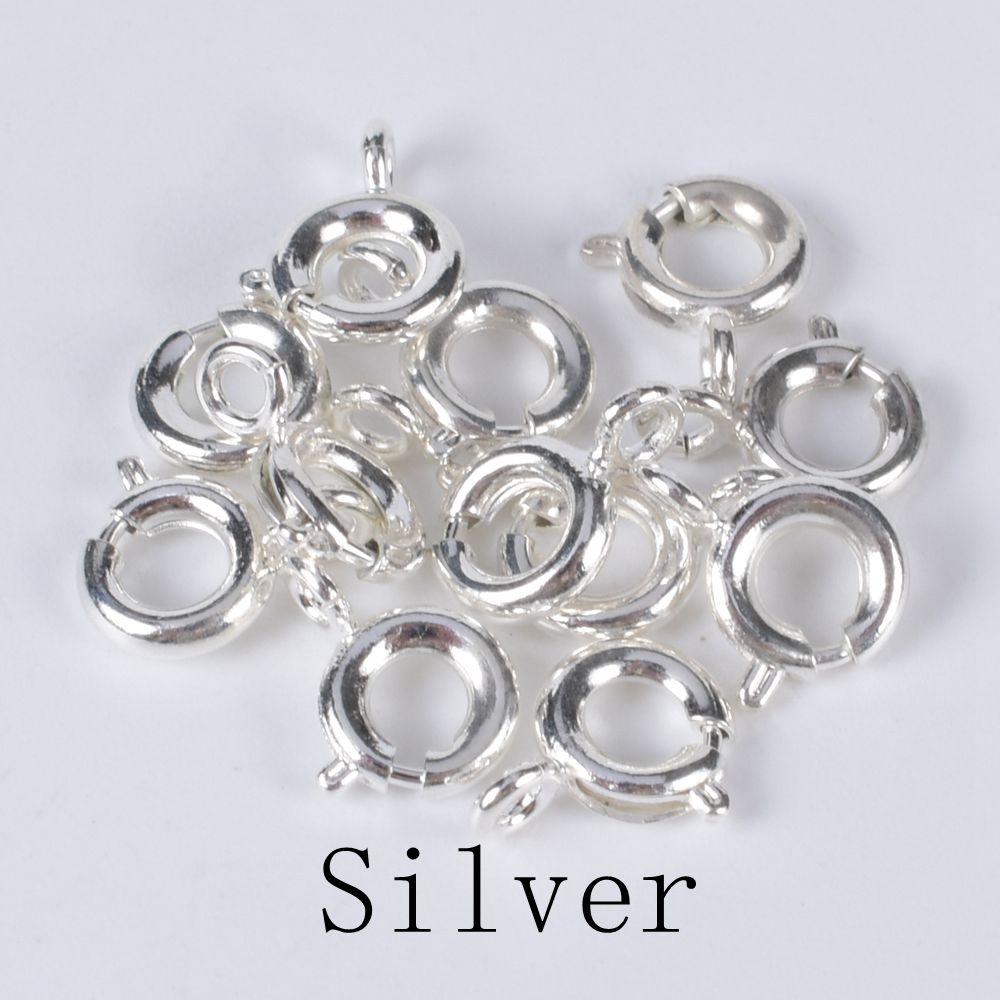 30 sztuk/partia koło otwarte pierścienie wiosna klamrami Diy naszyjnik bransoletka łańcuchy złącza klamrami do tworzenia biżuterii dostaw: Silver / 6mm