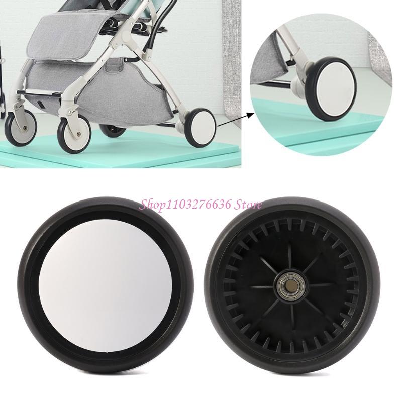 R6fd vervangende wielen voor kinderwagen zwarte duwkar accessoires 13.5cm