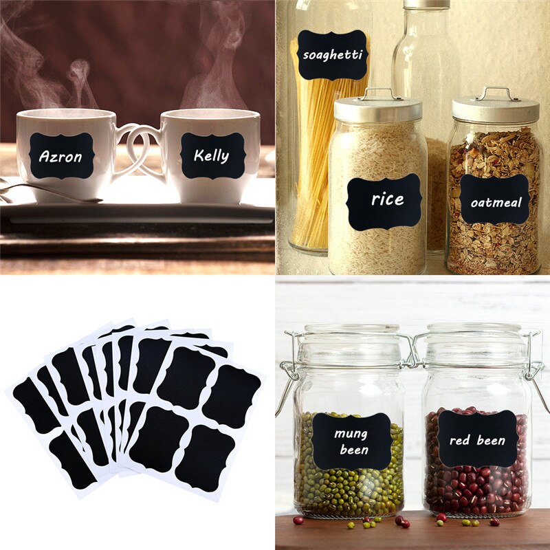 50 Stks/set Stickers Craft Keuken Jar Label Schoolbord Sticker Uitwisbare Handig Container Housekeeping Organisatie Sticker