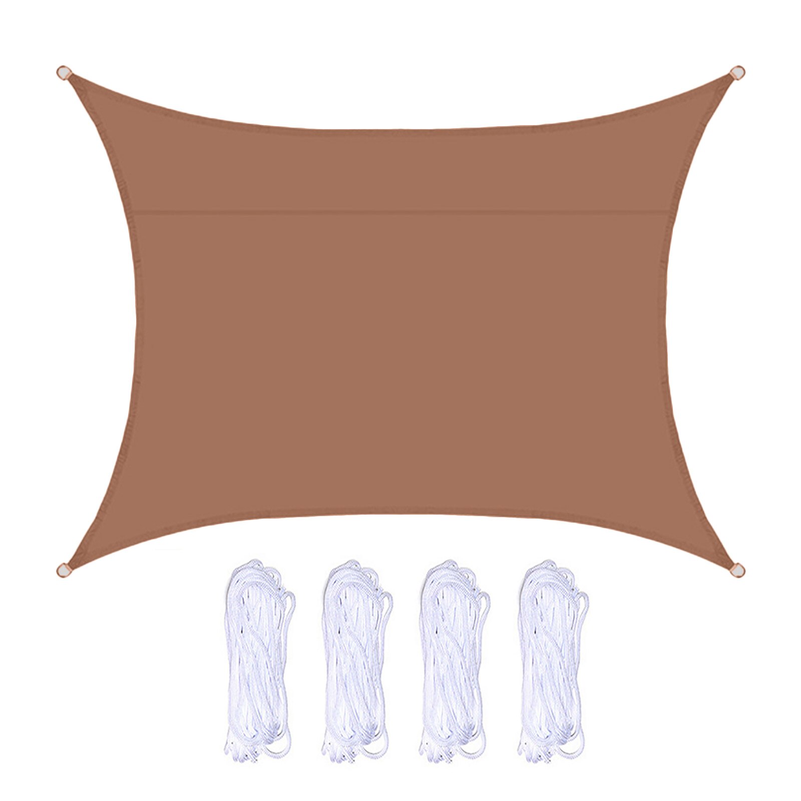 Rectangular Shade Sail UV Block Cloth Awning Sunshade Patio Canopy Anti-UV With 4 Ropes High Density Sunshades Awnings: as show