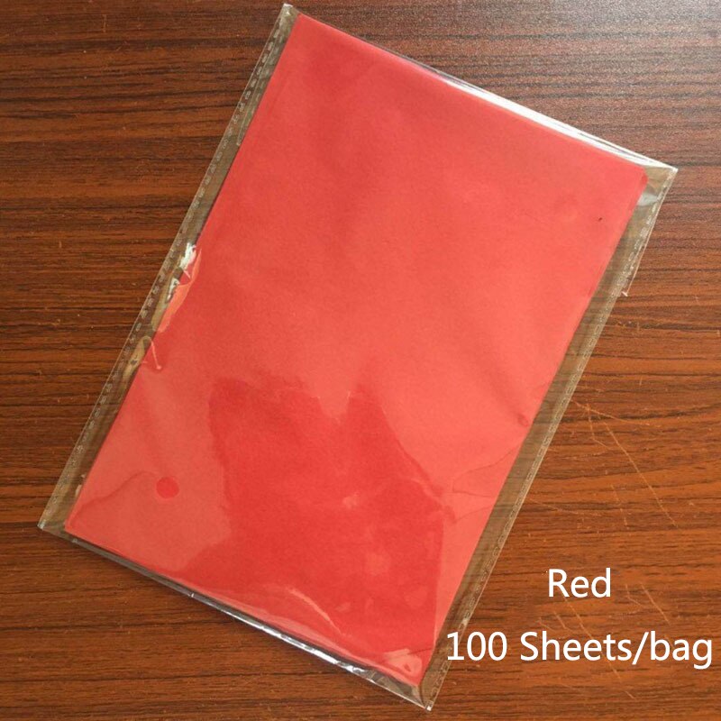 100 arkuszy/worek A5 papiery do pakowania Retro kolorowy nadruk bibułka zakładka pakowanie prezentów papiery kwiatowy prezent opakowanie DIY: Red