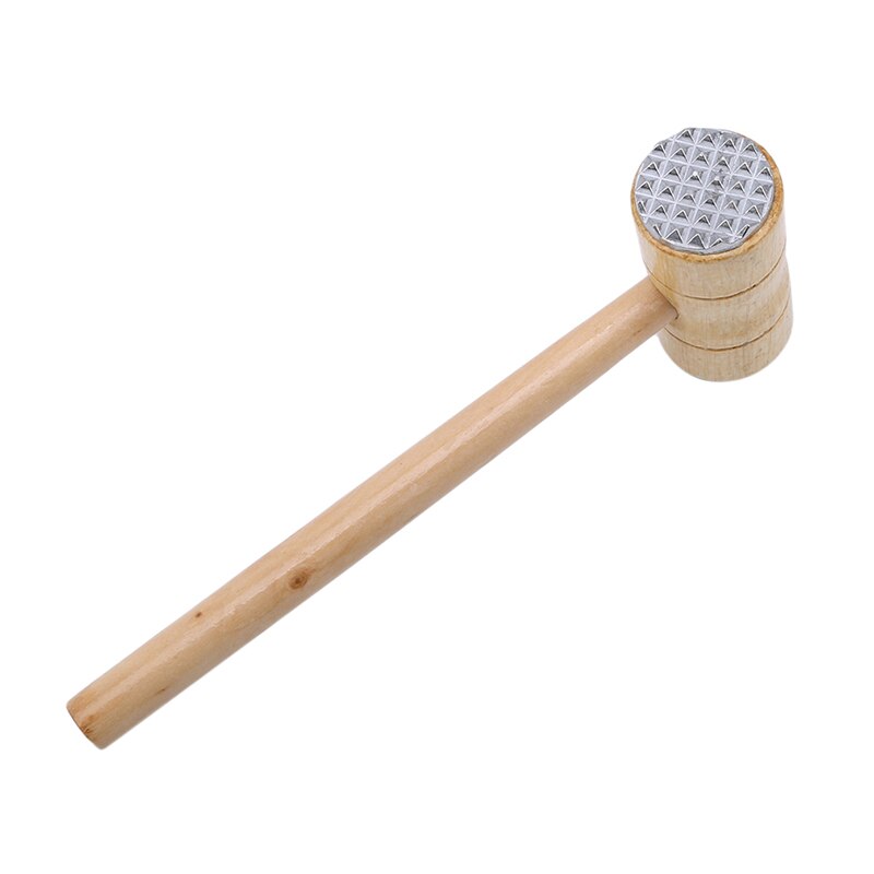 Wooden Double-sided Meat Hammer Meat Tender Hammers Steak Tools Pork Chop Hammer Kitchen Supplies: Default Title