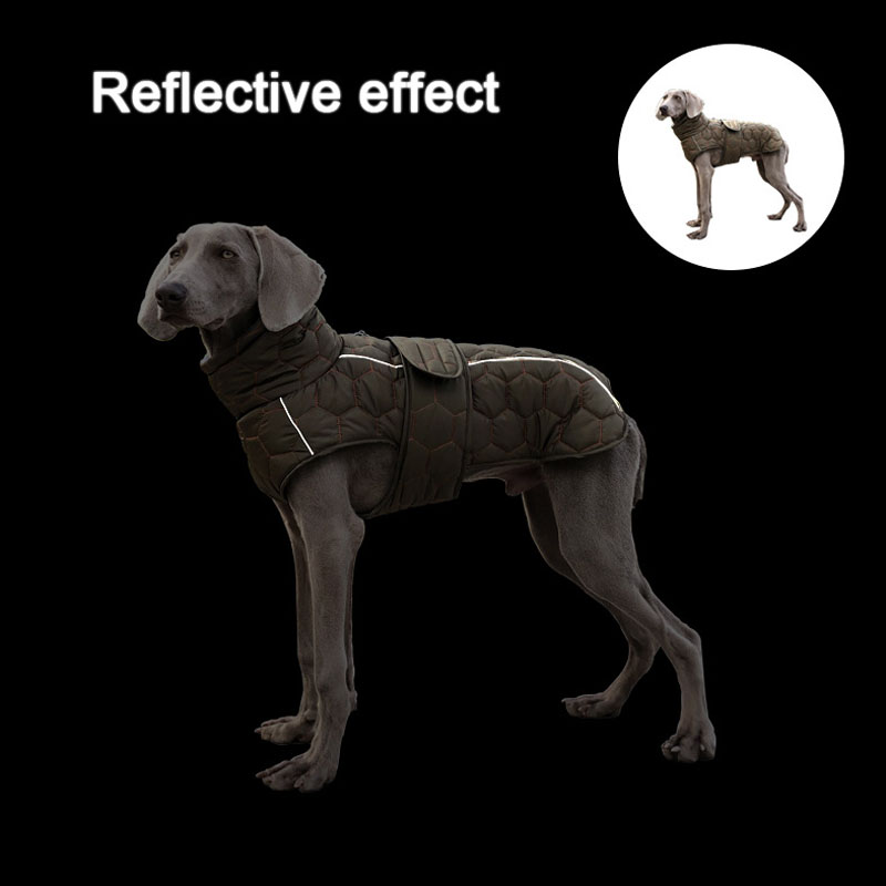 Vêtements chauds d'hiver pour chiens, combinaison de neige épaisse et réfléchissante, doudoune pour chiens de grande race, Parkas, vêtements pour Whippet Greyhound
