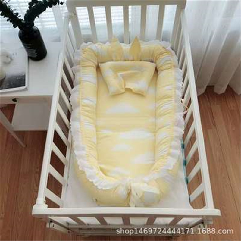 Baby Crib Neonatal Cotton Fiber Lace Simulation Uterus Portable Removable And Washable Isolation Bed Baby Nest: 10