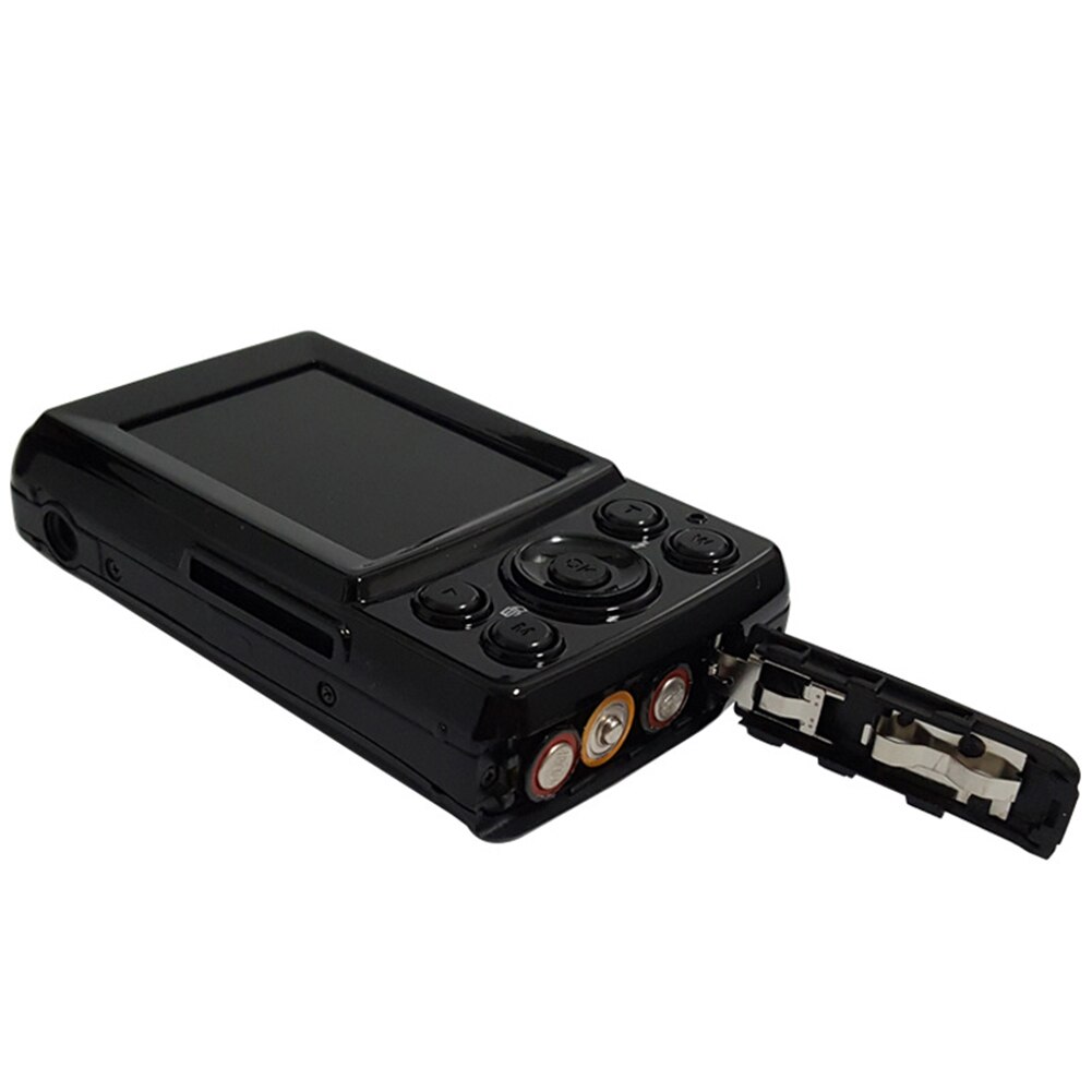 Minicámara Digital portátil para grabación de vídeo, pantalla de 2,4 pulgadas, hogar, duradero, antivibración, Flash deslumbrante, Zoom, 16MP, doméstica: Negro