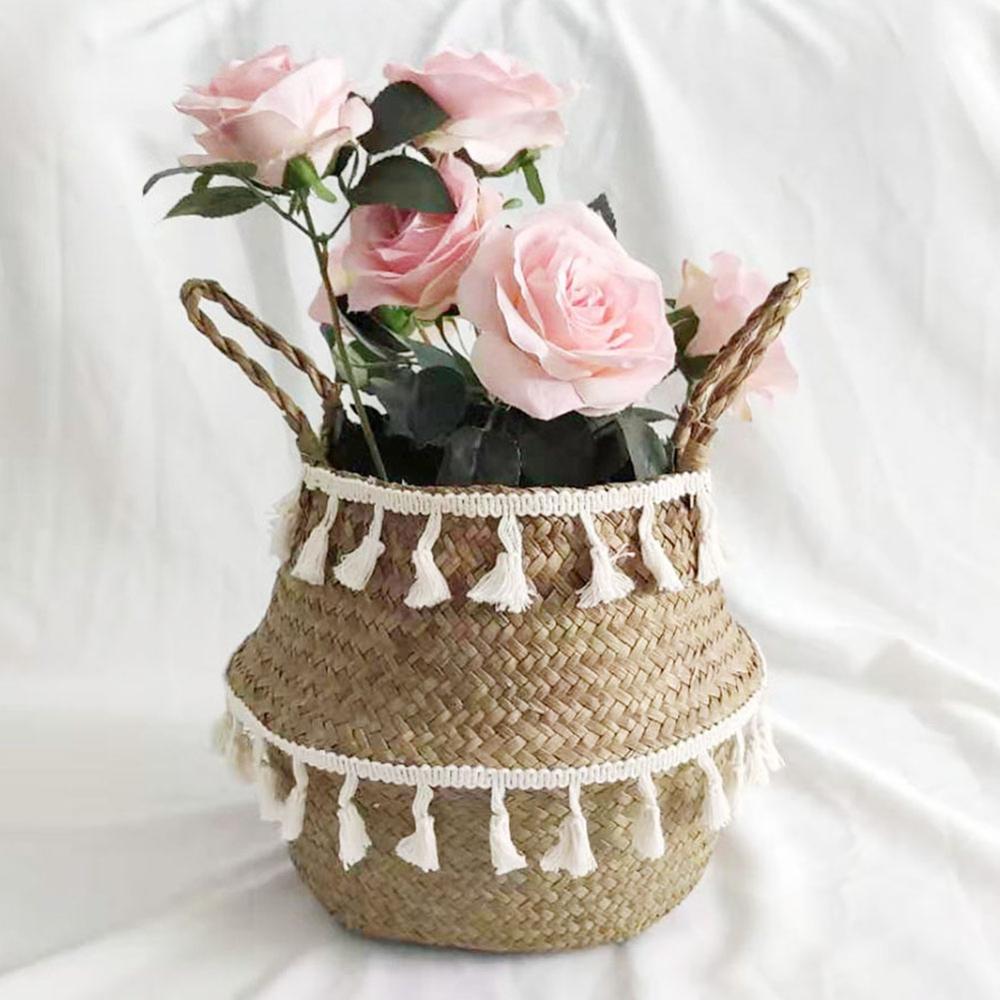 Nordic Style Rattan Basket Set Woven Storage Basket Dirty Clothes Organizer For Picnic Hotel Household Laundry Toy Dirty Clothes: A / 27x27x24cm