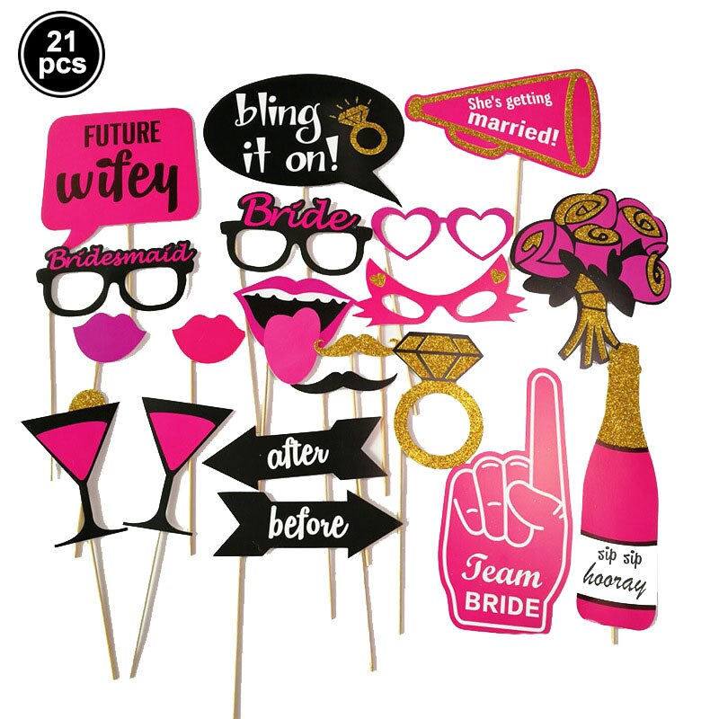 1Set Funny Photo Booth Props Adult Funny Mr Mrs DIY Dress Up Birthday Wedding Decorations Bachelorette Party Photography Supplie