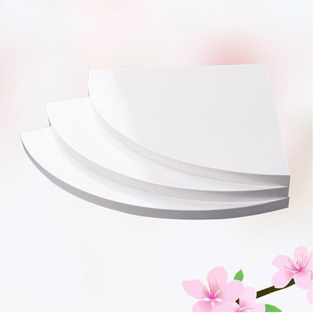 1 Set Wall Mount Corner Shelves Hanging Corner Bookshelf Display Racks for Home Office: White 1
