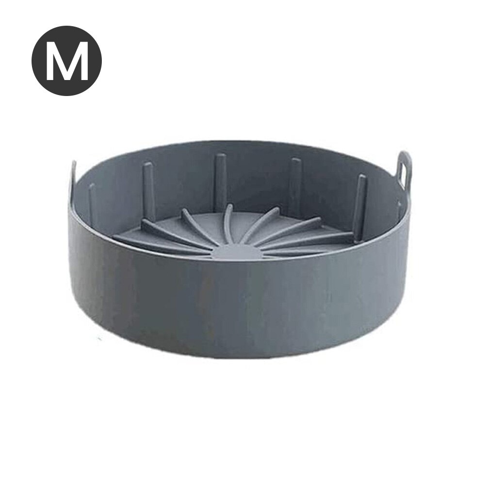 Multifunctional Air Fryer Silicone Pot Air Fryers Oven Tools Kitchen Utensils Bread Fried Chicken Pizza Tray Kitchen Accessories: M