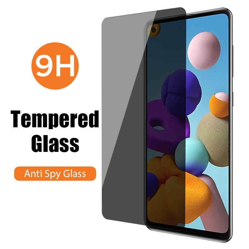 Hoogwaardige anti-spionage schermbeschermer voor samsung galaxy  a70 a50 a40 a30 a20 a10 , privacyglasfolie voor galaxy  s20 fe en galaxy 5g s10 lite.