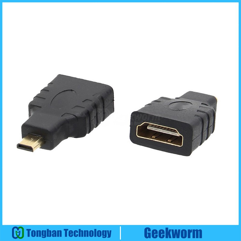 Raspberry Pi 4 Micro HDMI Male to HDMI Female Adapter Extension Adapter Converter for Raspberry Pi 4(2pcs/Lot)