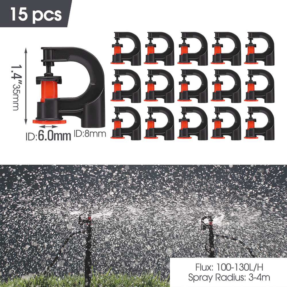 24-stijlen Tuin Micro-Irrigatiesproeiers Mini-Sproeiers Diy Gazon Boerderij Bewateringssysteem Refractie Jet Automatische Roterende Nozzle: MULTI