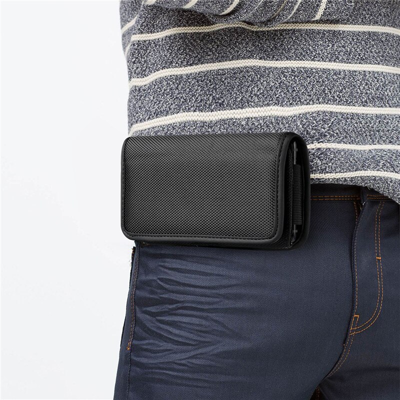 Universele Telefoon Pouch Voor Asus Rog Telefoon Ii Case Belt Clip Holster Oxford Doek Bag Flip Cover Voor Asus Rog telefoon 2 ZS660KL