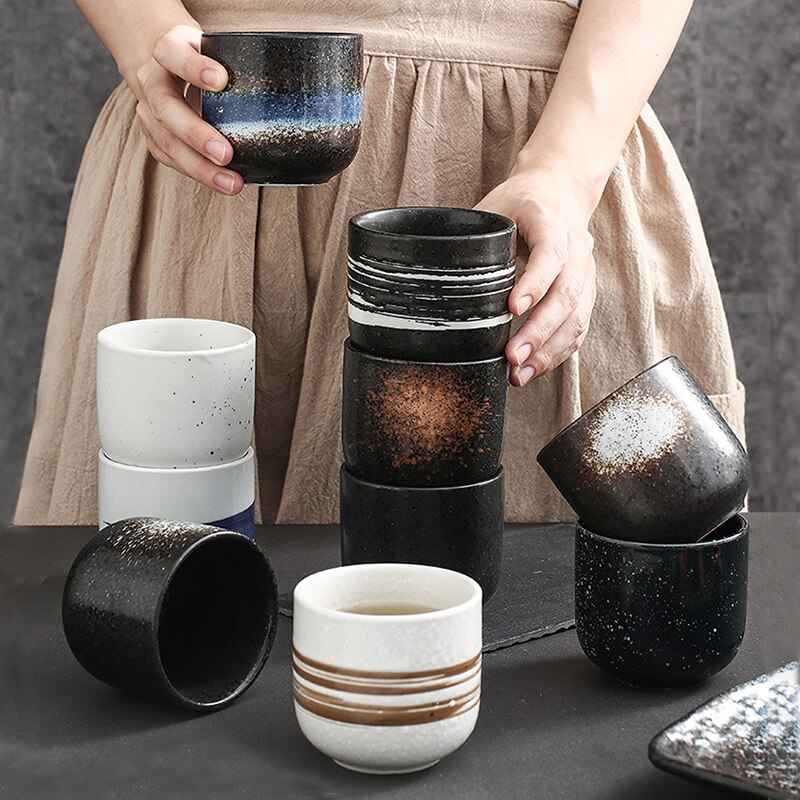 Kaffekopper keramikk krus sake te krus drinkware kopp keramisk latte japansk håndlaget kaffekopp