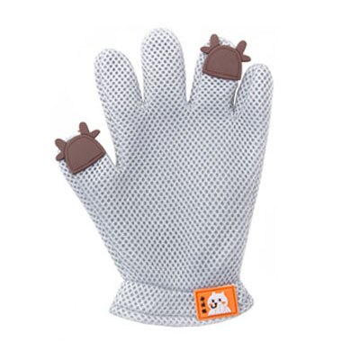 Haustier Handschuh Katze Pflege Handschuh Katze Haar Entferner Bürste Handschuhe Hund Kamm für Katzen Schlecht Sauber Massage Haar Entferner Bürste für Hunde Katzen: grau links Hand