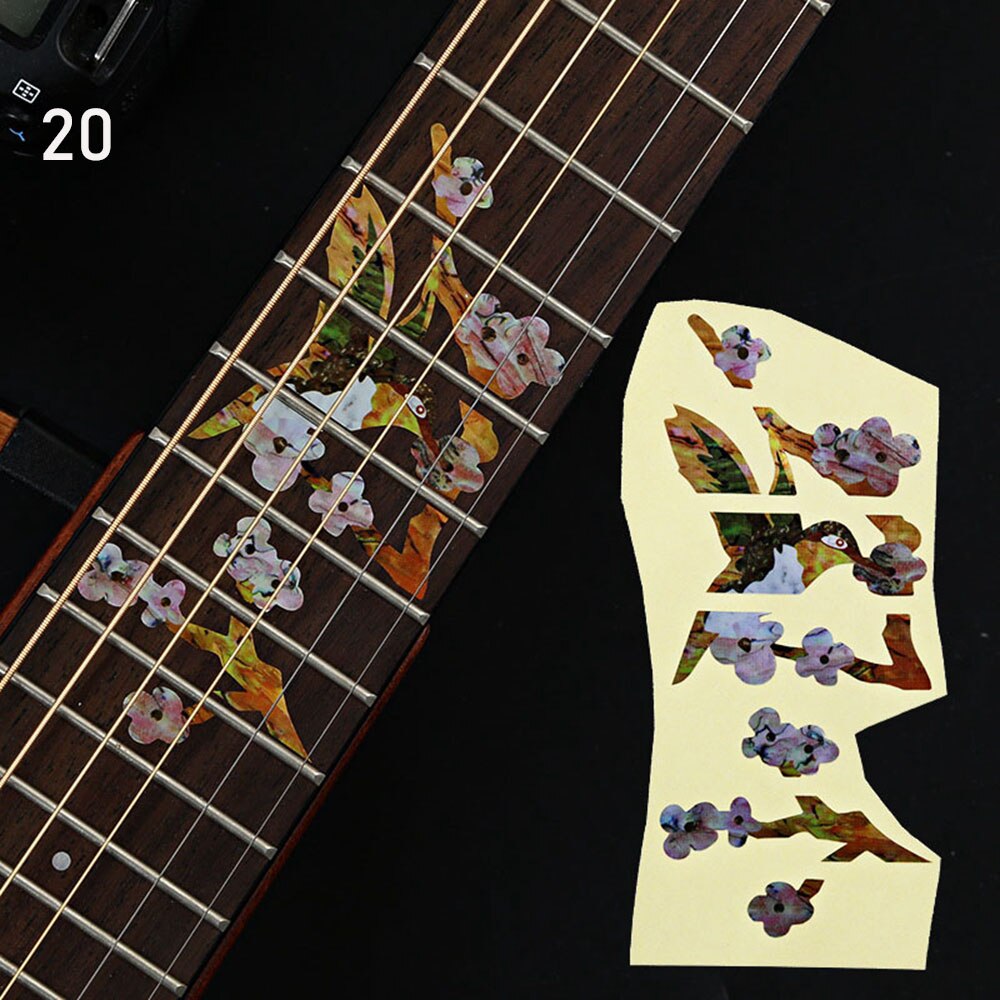 1PC gryf gitarowy ultra-cienki naklejka Bass dekoracyjny krzyż naklejki naklejki na Guitarra Instrument muzyczny część do gitary elektrycznej