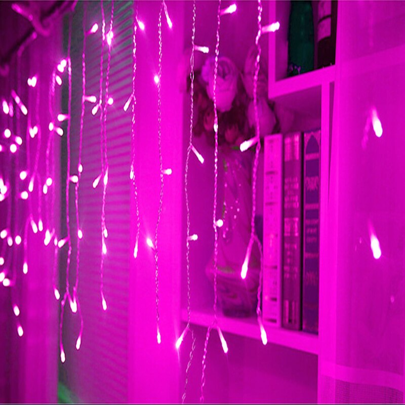 Rideau lumineux papillon à lumière LED, 3.5m, guirlande de noël, féerique, pour , mariage, fête, maison, nouvel an, décoration: Style2 Pink / 3.5M 220V EU Plug