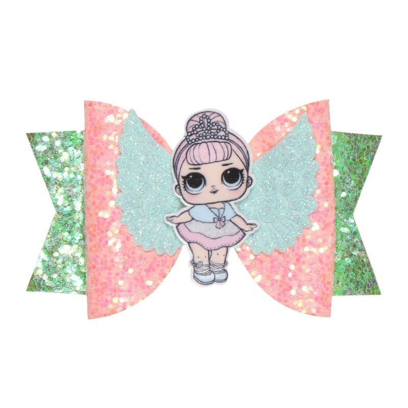 nouvelle licorne aile cheveux accessoires pour filles enfants princesse paillettes cheveux nœuds Clips à la main épingles à cheveux mignon enfants coiffure: 6
