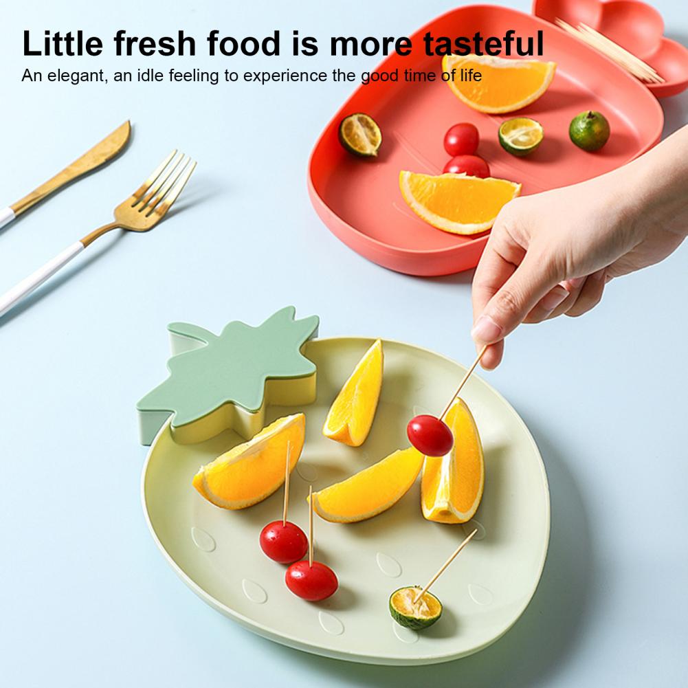 Attractive Dinner Plate Portable Snack Plate Lightweight Anti-wear Practical Food Grade Fruit Plate