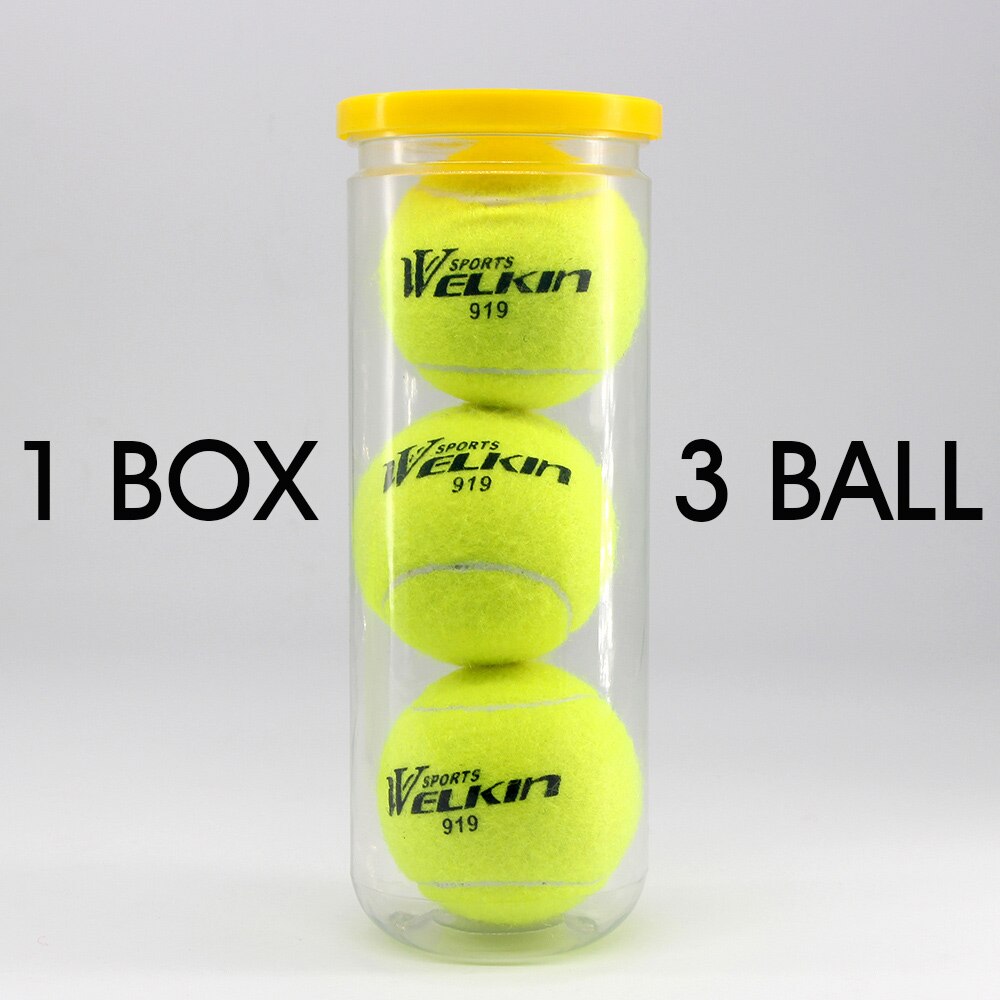 Wilkin 919 tennisbolde konkurrence træning tennisbolde høj elastisk modstand sports tennisbold 3 stk i æske: 3 stk kugler