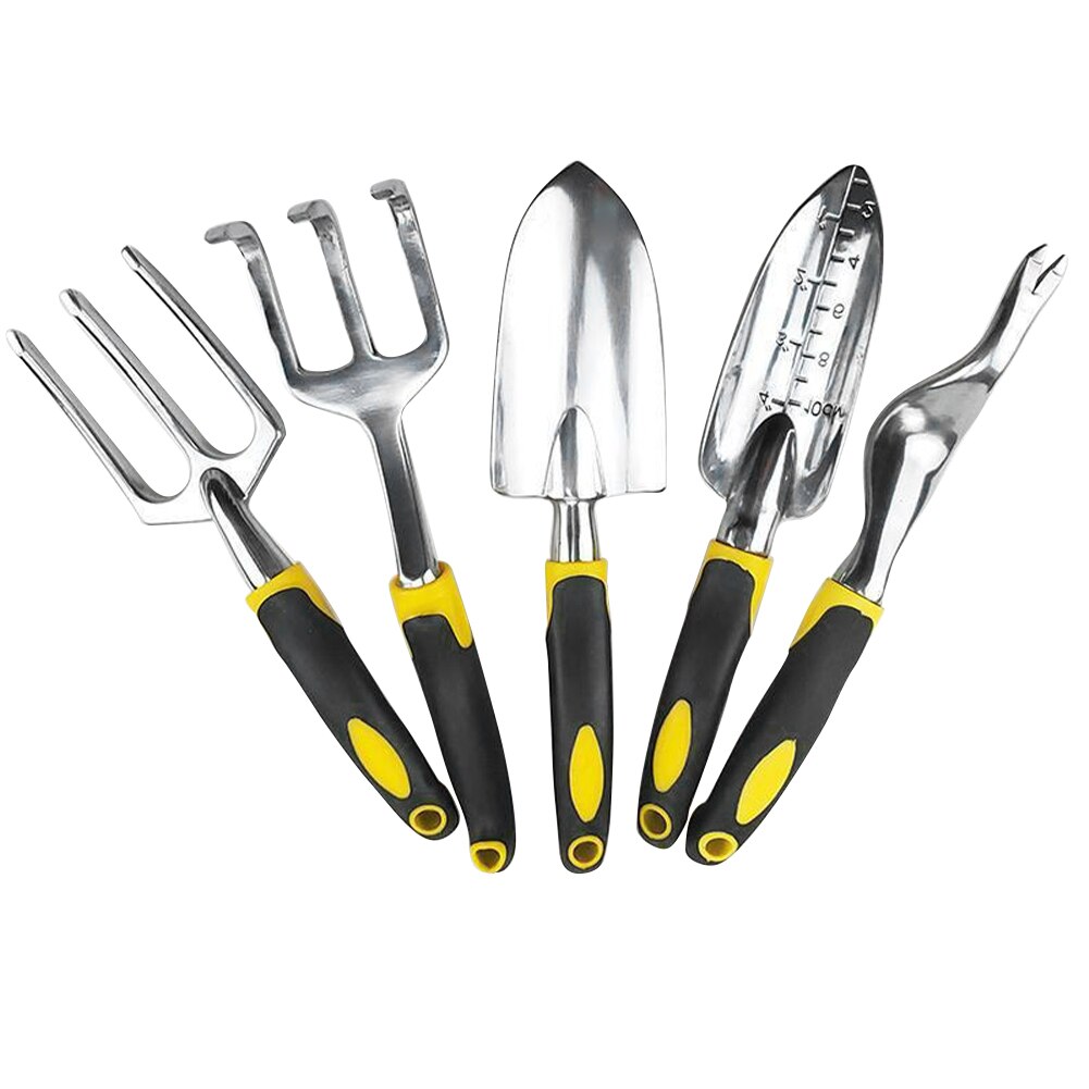5pcs Garden Shovel Spade Trowel Rake Set Transplanted Cultivator Weeder Weeding Fork Digging Tools Flower Planting Helper