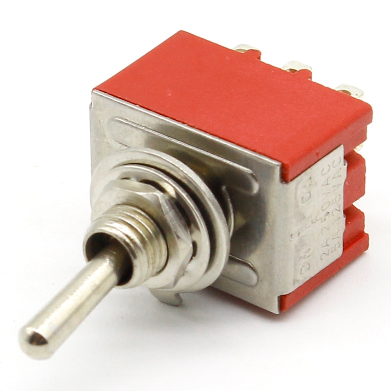 1 pcs Red 9 Pin ON-OFF-ON 3 Position Mini Toggle Switch AC 6A/125V 3A/250V