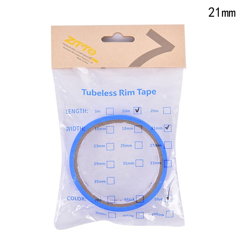 1Pc Nopp Speciale Lijm Fiets Tubeless Velg Tapes 10M Racefiets Velg Tape Strips Mountainbike Wiel Breedte 16-35Mm: 21MM