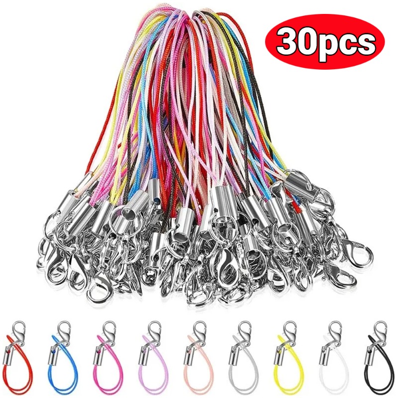 1/30 sztuk smycz na nadgarstek do telefonu komórkowego smycz Lariat sznury zapięcie karabińczykowe liny breloki haki pasek do telefonu komórkowego ciąg