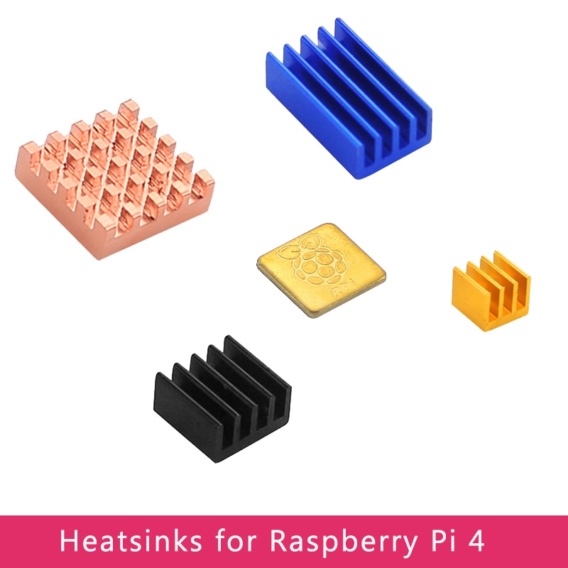 Metal Heatsink for Raspberry Pi 4 Model B Copper Aluminum Alloy Heat Sinks Passive Cooling Radiator for Raspberry Pi 4