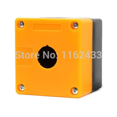 BX1-22 1 hole push button switch box for 22mm mounting hole push button: Yellow