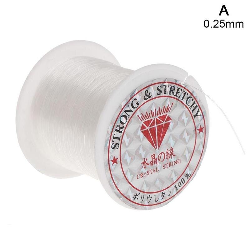1Pcs Fishing Lines Strong Nylon Monofilament Fluorocarbon Line Fishing Rope Round Crystal Line, Transparent Fishing Line: 0.25MMx110M A