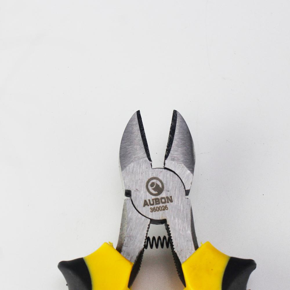 AUBON 6" Diagonal Cutter Round Jaw Micro Beading Pliers Wire Nipper Leaf Spring * 1pc