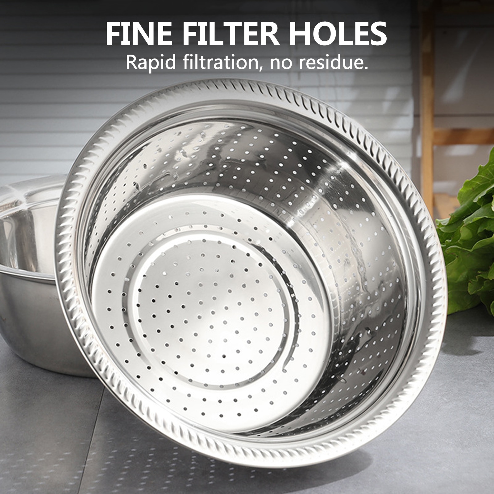 Kitchen Basin Thicken Stainless Steel Basin 3 in 1 Stainless Steel Grater Solid Basin Drain Basket Washing Bowl Set Kitchen Tool
